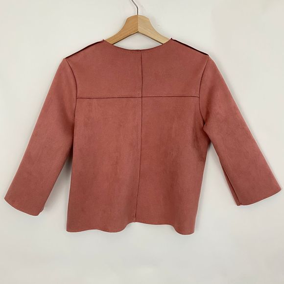 Zara Womens Salmon Pink Top Size M - Picture 2 of 5